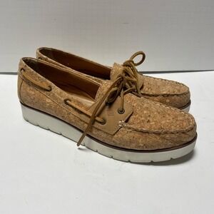 Sperry Top Sider Azur Cora Cork Boat Shoes Womens 10